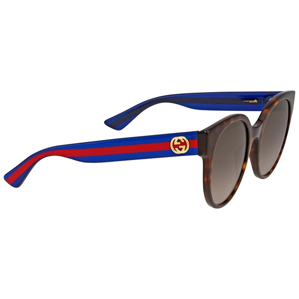 NWOT Gucci Round Brown Gradient Sunglasses GG0035S